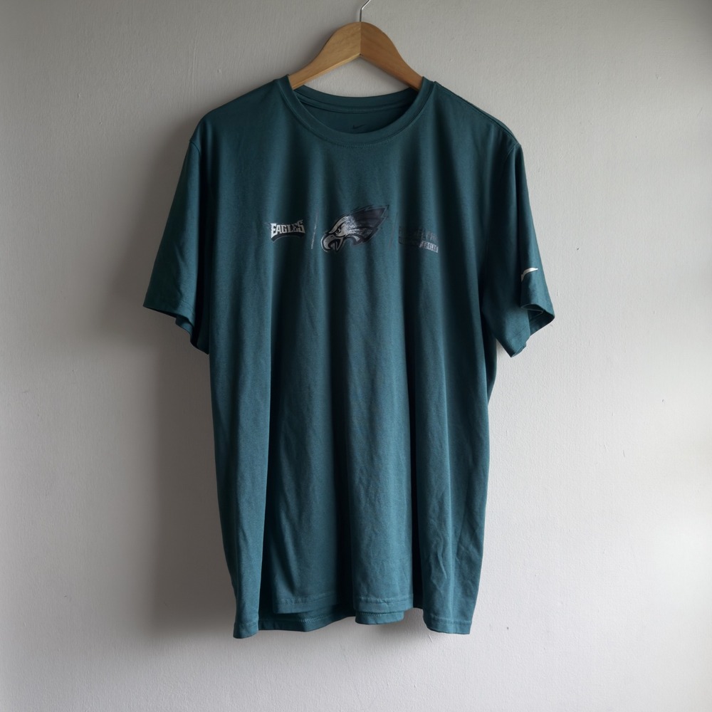 Nike Dri-FIT Philadelphia Eagles Graphic Tee Mens XL Green NFL Football